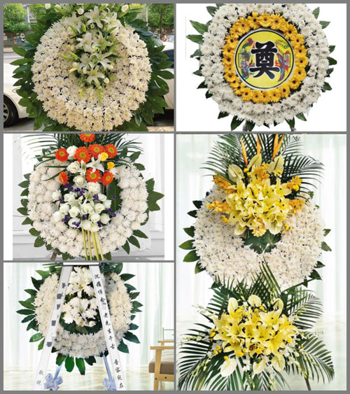 山西忻州五台县茹村乡三角村花圈速递